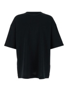 Juun.J Black Oversize T-shirt With Rear Graphic Print In Cotton Man