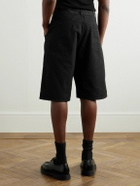 SAINT LAURENT - Wide-Leg Cotton-Canvas Shorts - Black