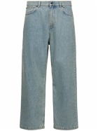 MOSCHINO - Wide Leg Cotton Denim Jeans