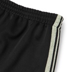 Needles - Glittered Webbing-Trimmed Tech-Jersey Track Pants - Black