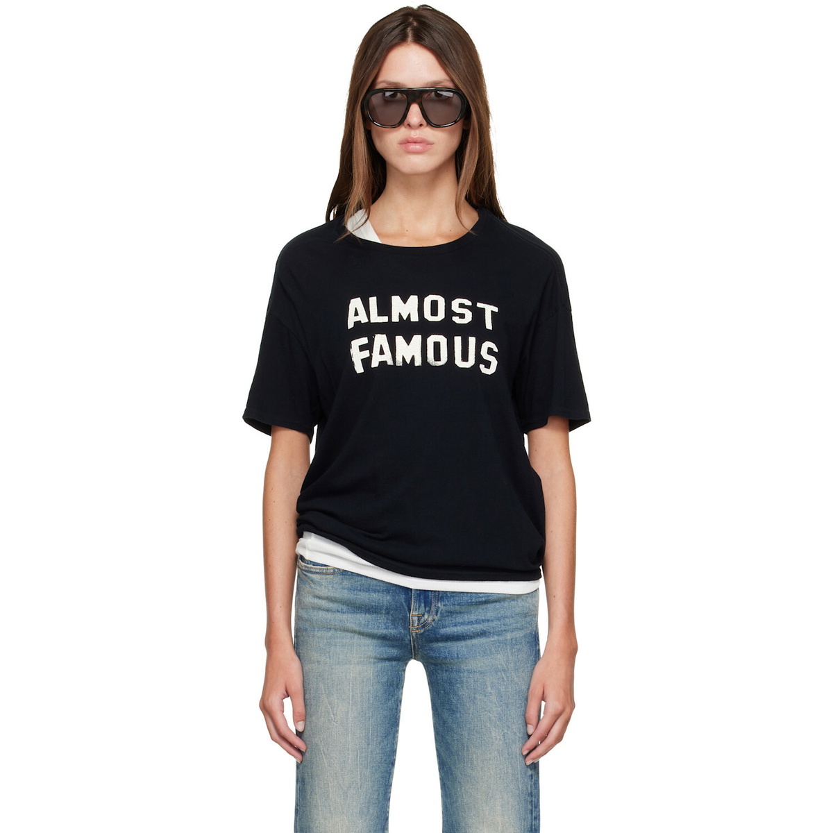 R13 Black 'Almost Famous' Relaxed T-shirt