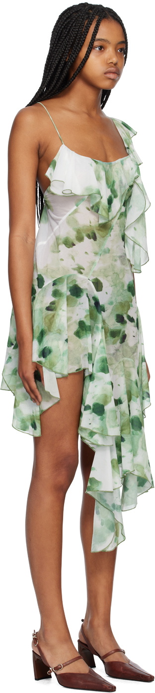 Yuhan Wang Green Floral Minidress