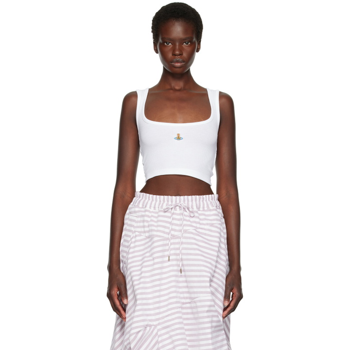 Photo: Vivienne Westwood White Cropped Rib Tank Top