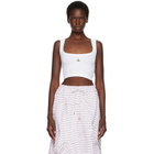 Vivienne Westwood White Cropped Rib Tank Top