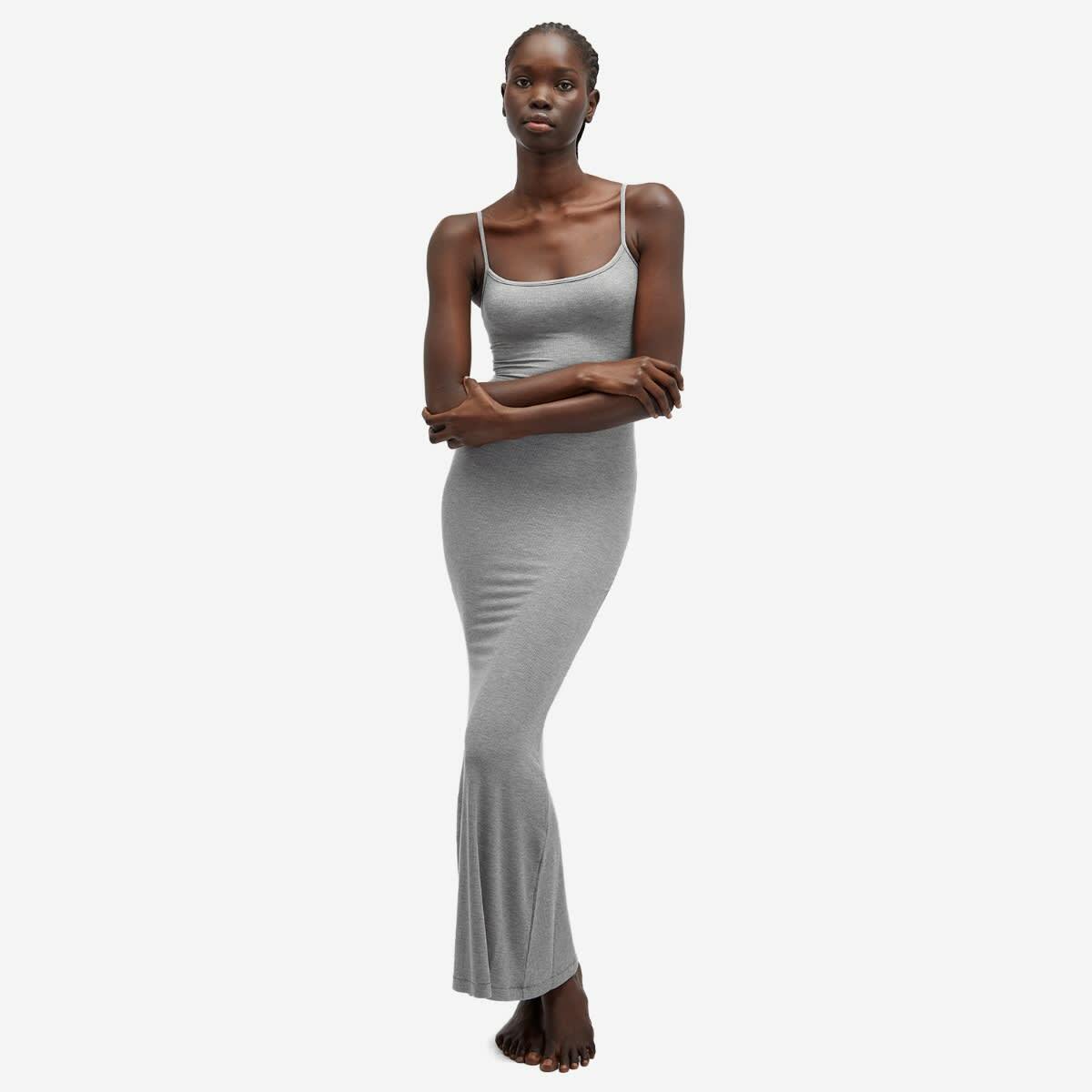 skims dress grey GREY LOUNGE SLIP DRESS main image 1