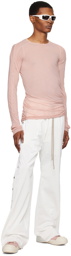 Rick Owens DRKSHDW Pink Scarification Long Sleeve T-Shirt