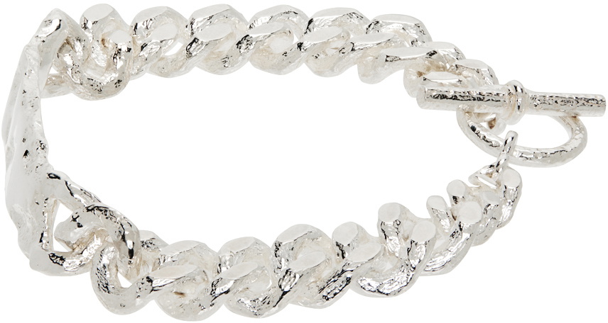 Pearls Before Swine Silver ID Tag Bracelet
