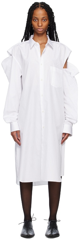 Photo: Comme des Garçons White Cutout Midi Dress