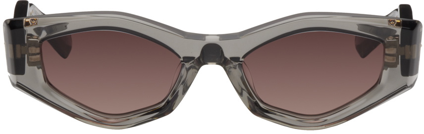 Valentino Garavani Gray III Irregular Frame Sunglasses  display picture 3