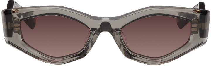 Photo: Valentino Garavani Gray III Irregular Frame Sunglasses