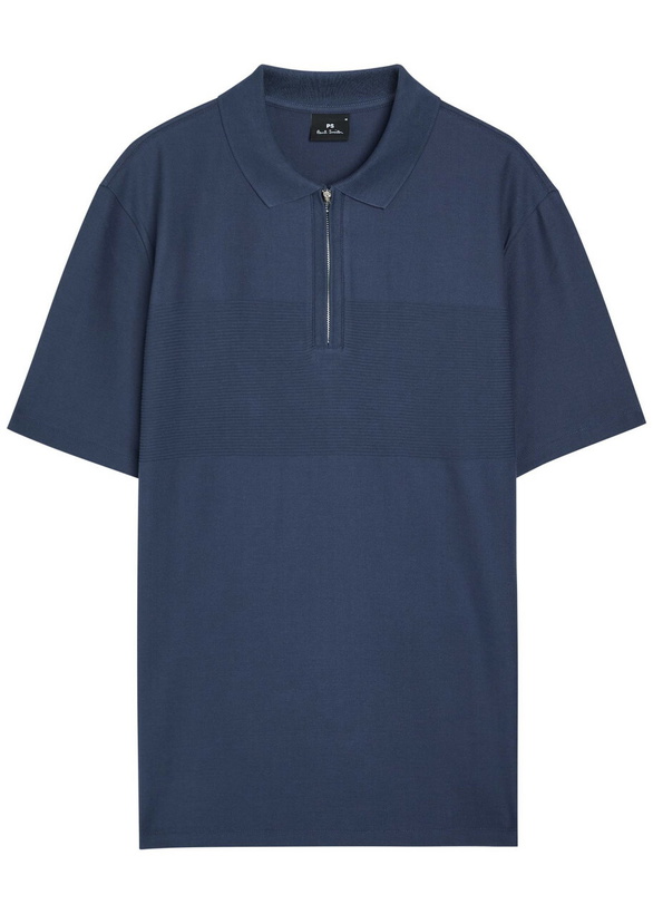 Photo: PS Paul Smith Piqué Cotton Polo Shirt Blue