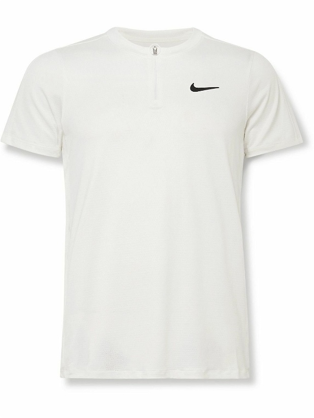 Photo: Nike Tennis - NikeCourt Slam Perforated Dri-FIT ADV Polo Shirt - White