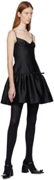 Shushu/Tong Black Peplum Midi Dress