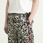 Dries Van Noten Men's Squiggle Border Print Shorts in Black
