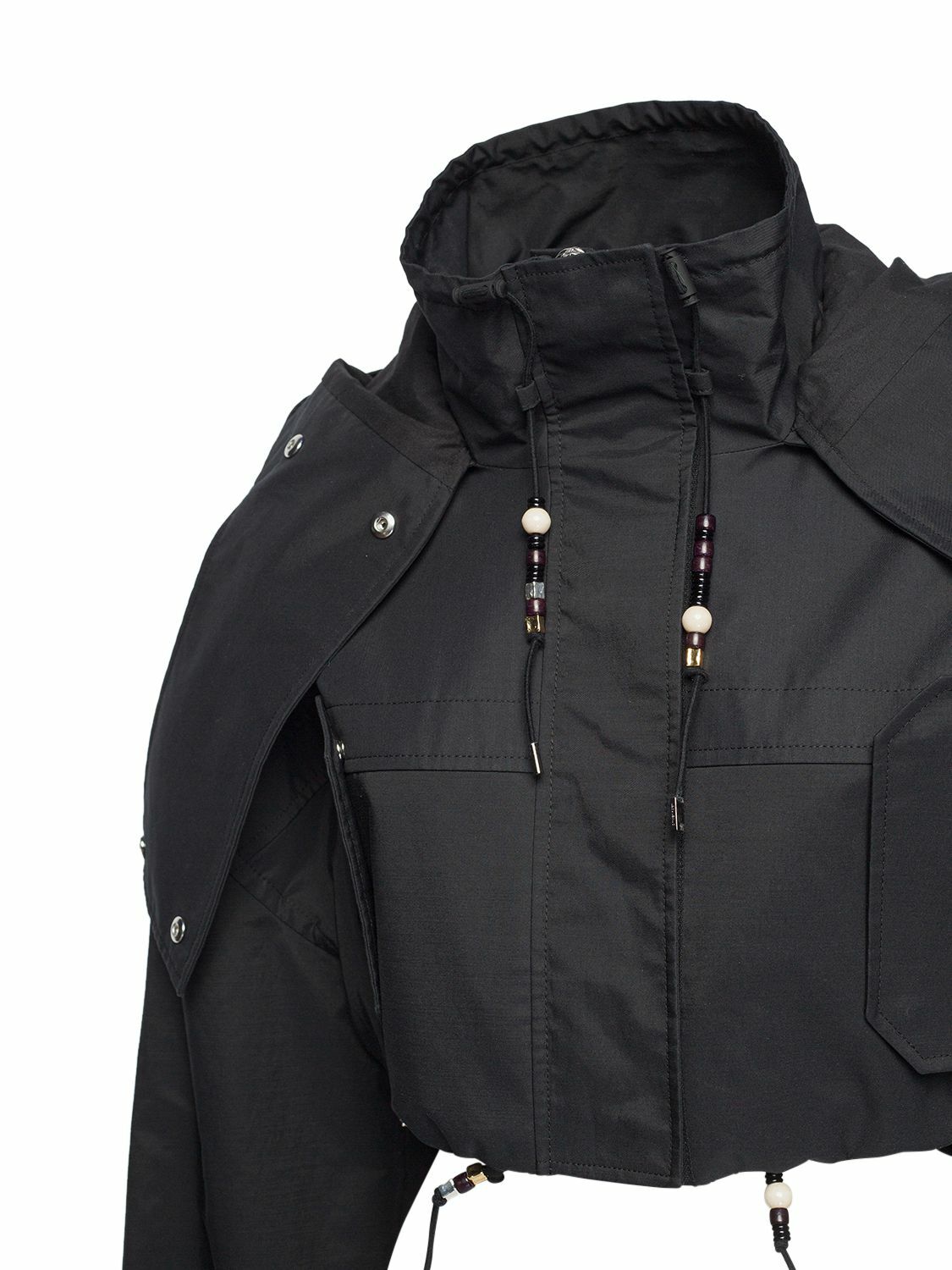 JACQUEMUS La Parka Raphia Cropped Parka Jacket Jacquemus