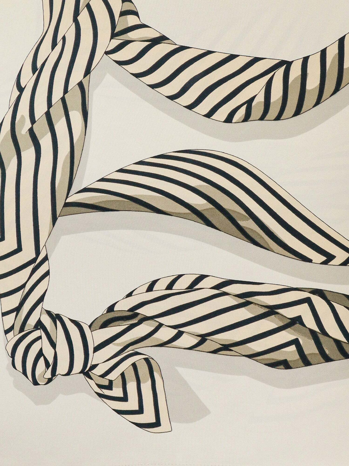 ヘアアクセサリー TOTEME Logoed silk foulard Toteme Centered Monogram Silk Scarf Beige | Parallel
