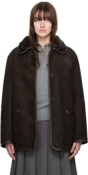 Dunst Brown Reversible Genuine Shearling Jacket