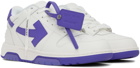 Off-White White & Purple Out Of Office Sneakers