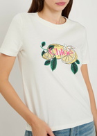 Chloe Printed Cotton T-shirt White