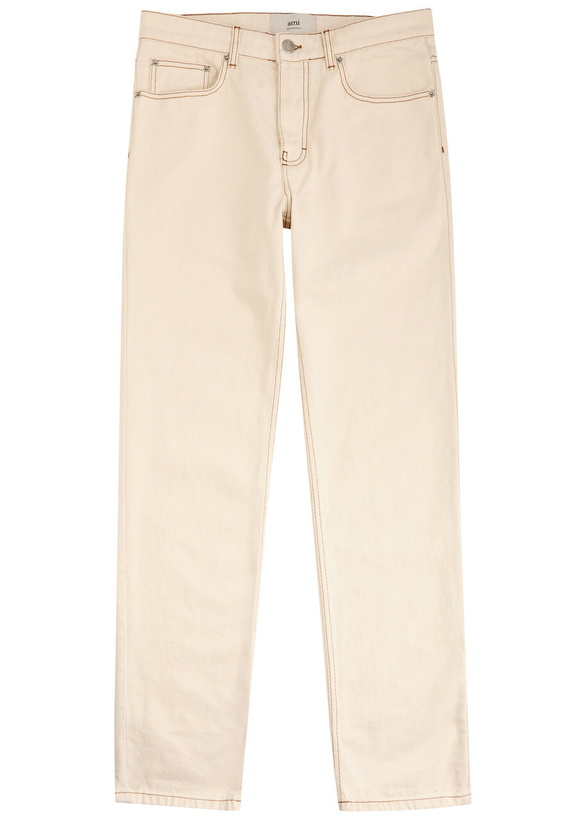 Photo: Ami Paris Straight-leg Jeans Cream