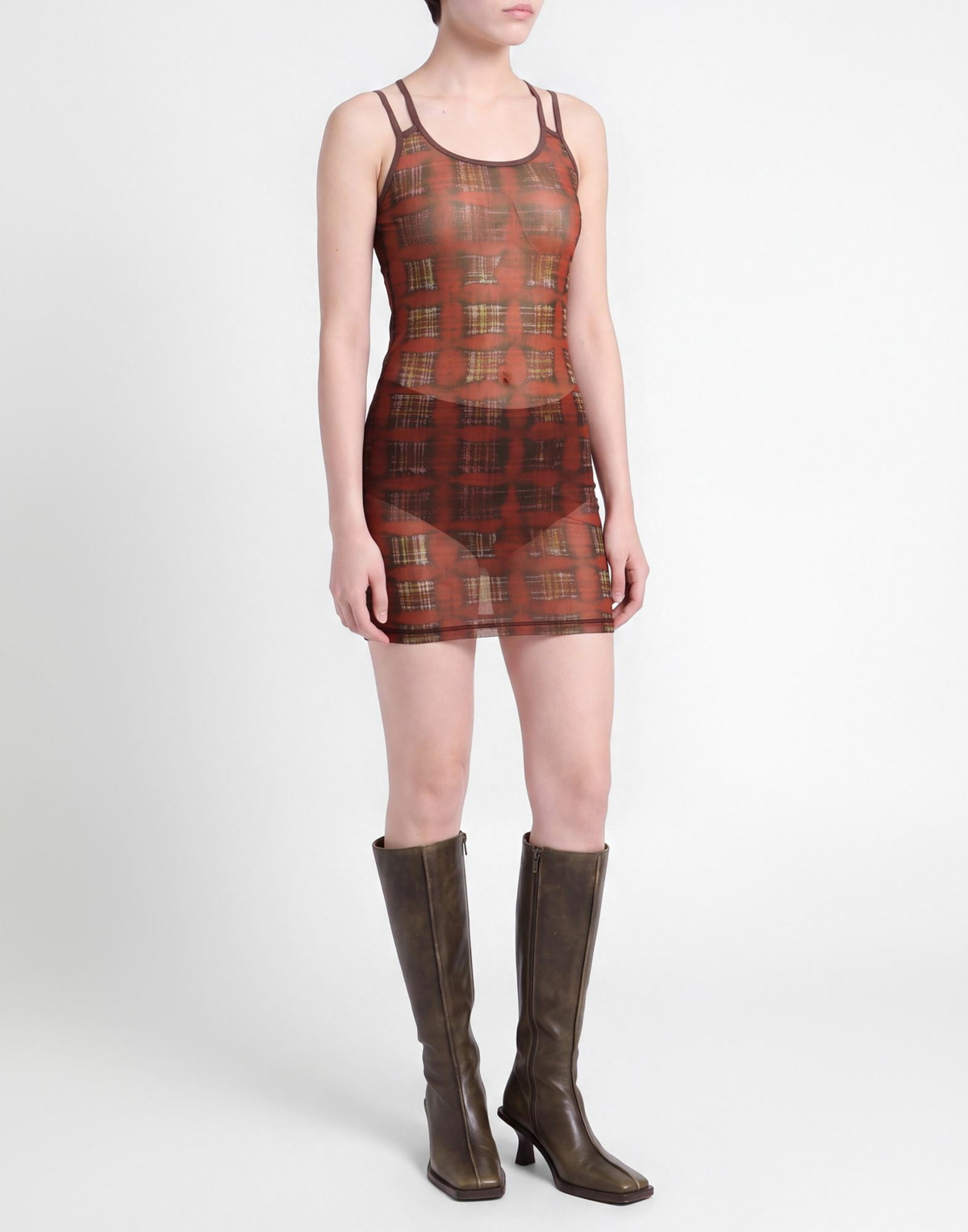 Knwls Womens Mini dress Rust