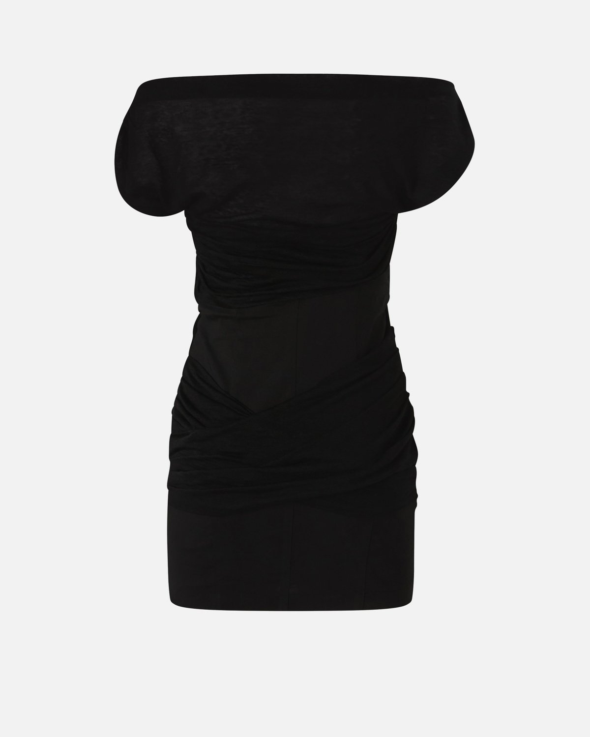 Pinko Mini Dress With Draped Neck Limo Black