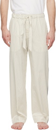 Tekla Beige Sateen Pyjama Pants