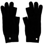 Rick Owens Black Cashmere Touch Screen Gloves