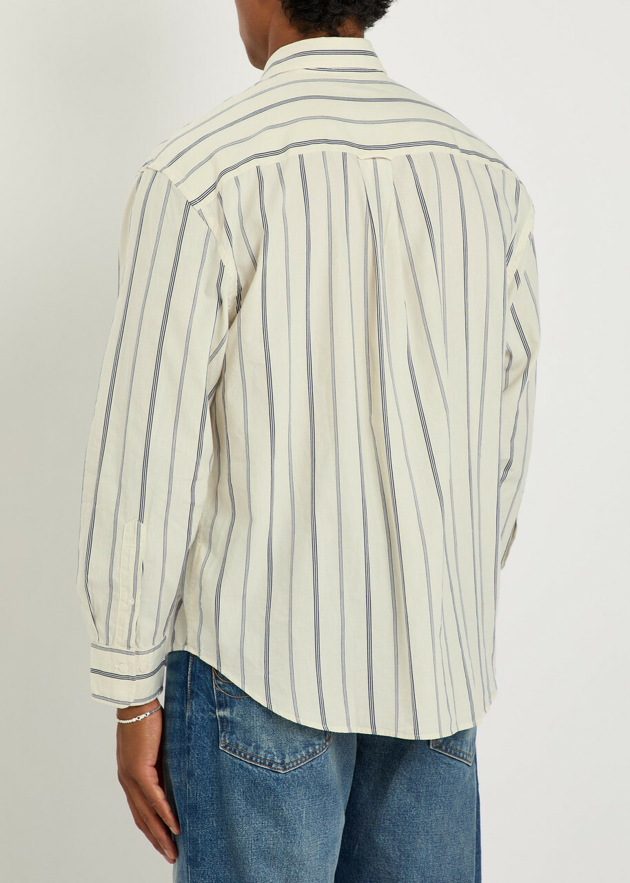 Gant Striped Cotton-poplin Shirt White