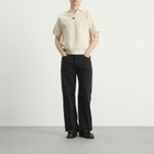 Jacquemus Men's Croc Effect Comapct Polo Shirt in Off-White