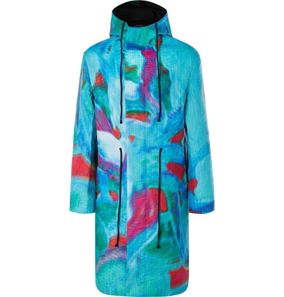 Photo: Craig Green - Quilted Printed Shell Parka - Blue