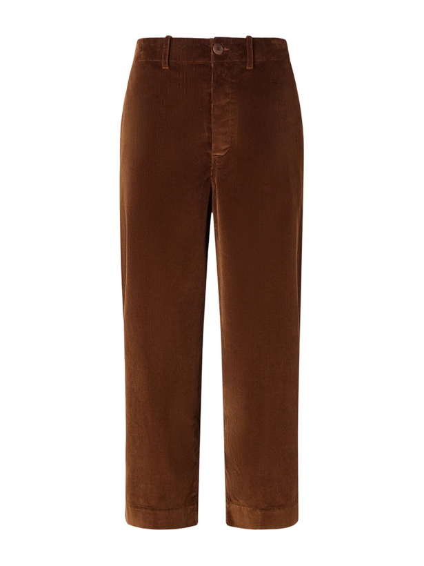 Photo: Casey Casey - Albello Straight-Leg Cotton-Corduroy Trousers - Brown
