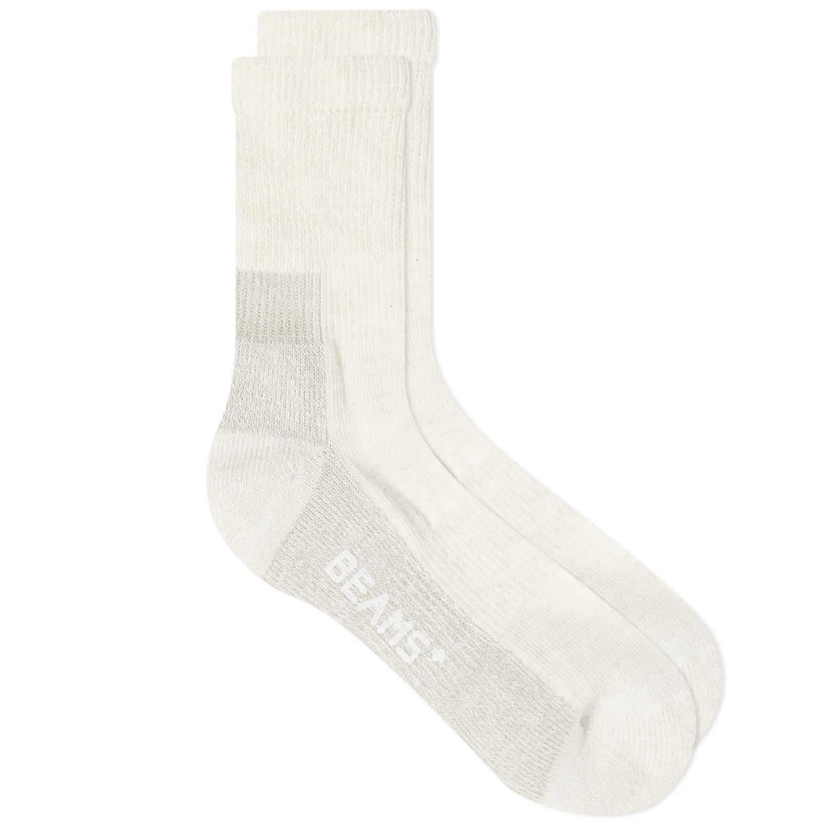 Photo: Beams Plus Men's Outdoor Sock in Off White