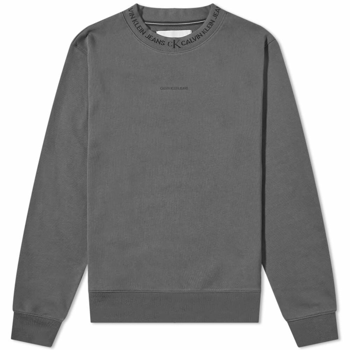 Photo: Calvin Klein Men's Logo Jaquard Crew Sweat in Grey