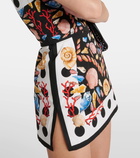 Dolce&Gabbana Capri printed cotton corset dress