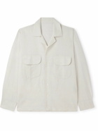 Stòffa - Camp-Collar Linen and Cotton-Blend Overshirt - Gray
