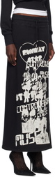 VAQUERA Black 'Runway Star' Maxi Skirt