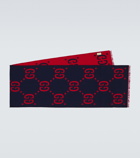 Gucci - GG jacquard wool-silk scarf