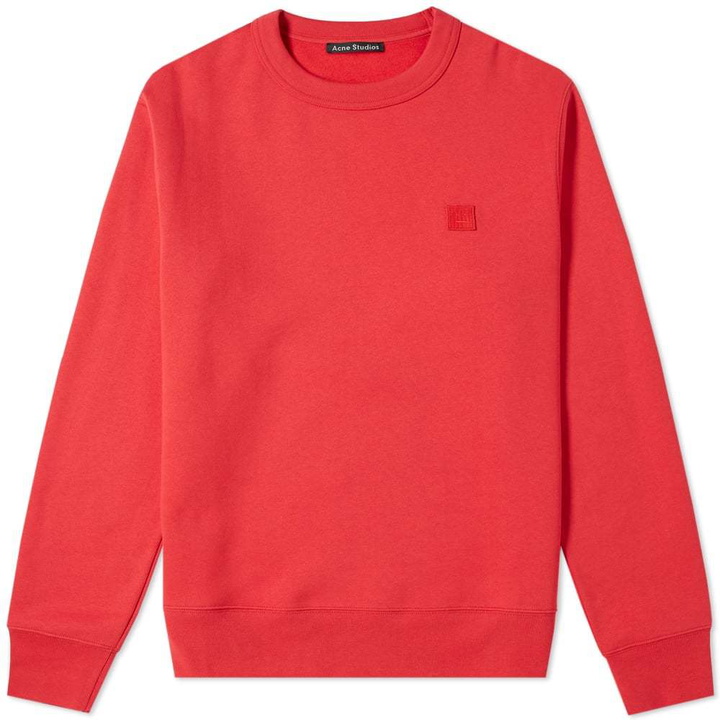 Photo: Acne Studios Fairview Face Crew Sweat Cardinal Red