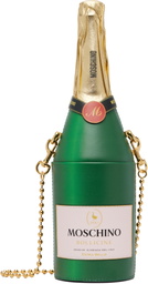 Moschino Green & Gold Champagne Bottle Bag