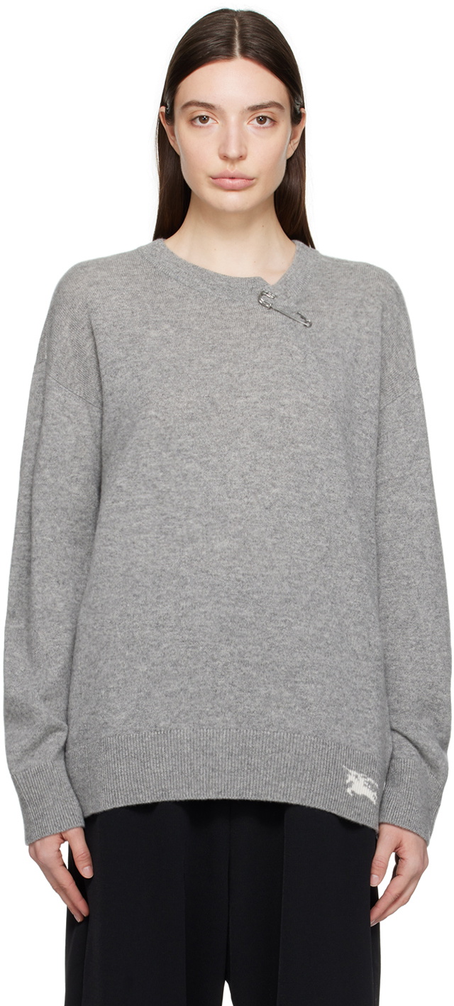 Burberry Gray Safety Pin Sweater Burberry