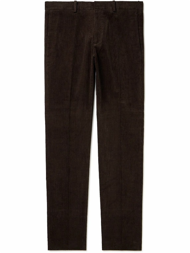 Photo: Theory - Zaine Tapered Cotton-blend Corduroy Suit Trousers - Brown