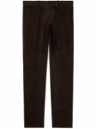 Theory - Zaine Tapered Cotton-blend Corduroy Suit Trousers - Brown