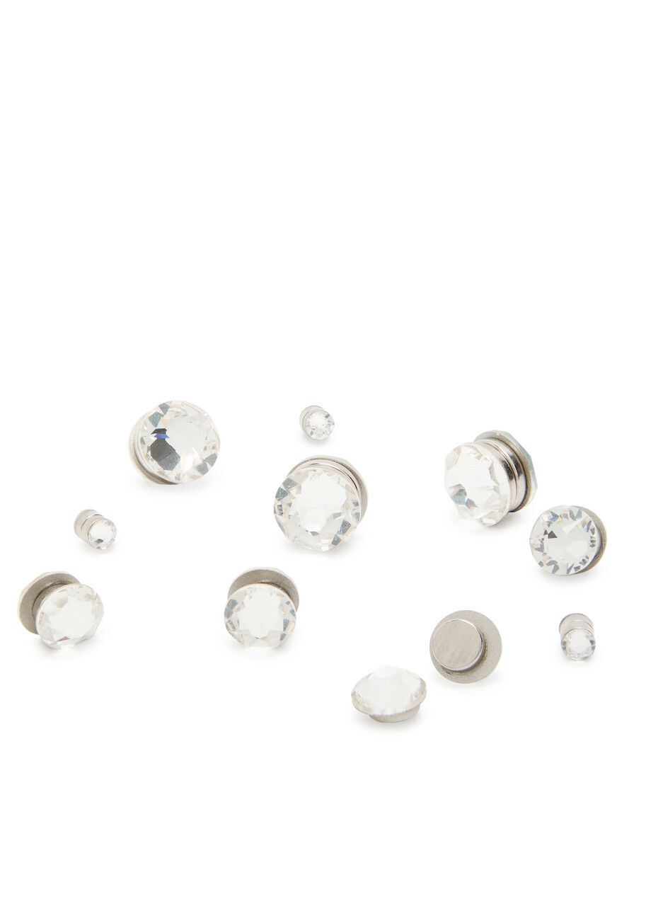 Jennifer Behr Kira Crystal-embellished Hair Magnets - set of ten - Silver - One Size