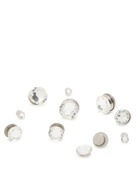 Jennifer Behr Kira Crystal-embellished Hair Magnets - set of ten - Silver - One Size