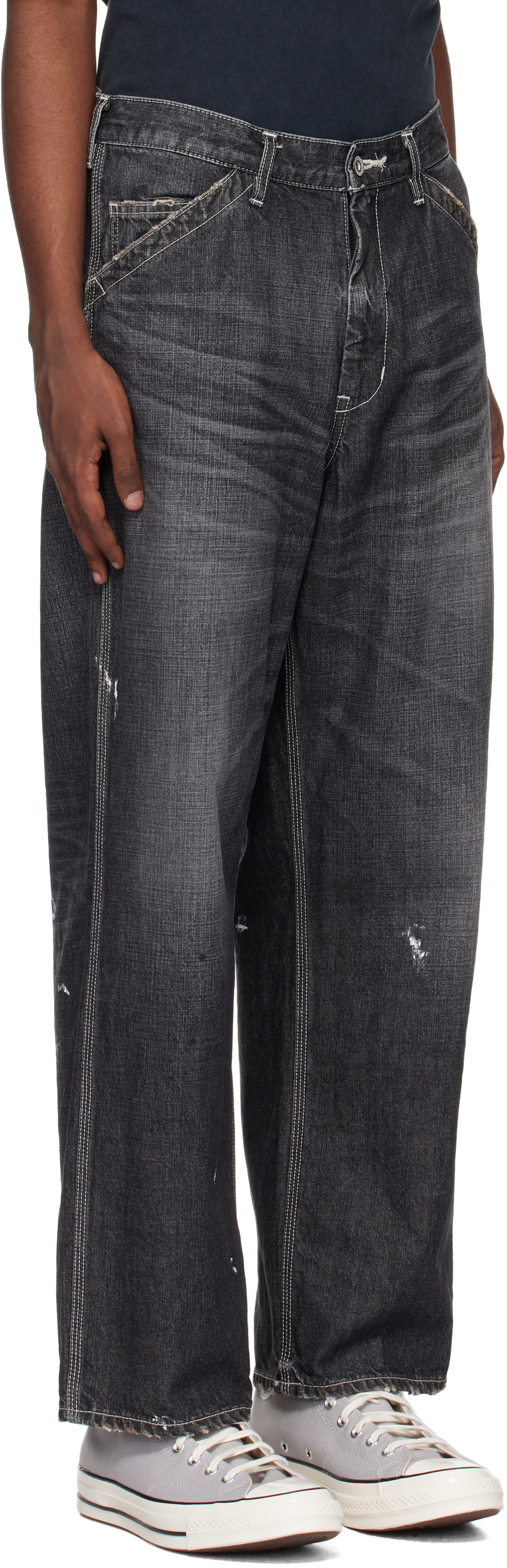 NEIGHBORHOOD ヘビーオンス　デニム フェイドブラック　UTILITY Neighborhood Black Washed Utility Jeans Neighborhood