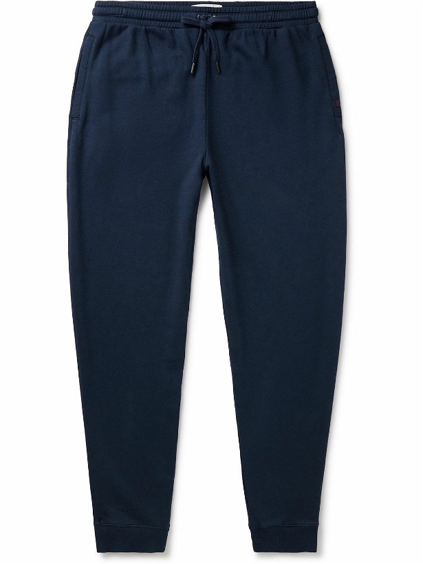 Photo: Derek Rose - Quinn Slim-Fit Tapered Cotton and Modal-Blend Jersey Sweatpants - Blue