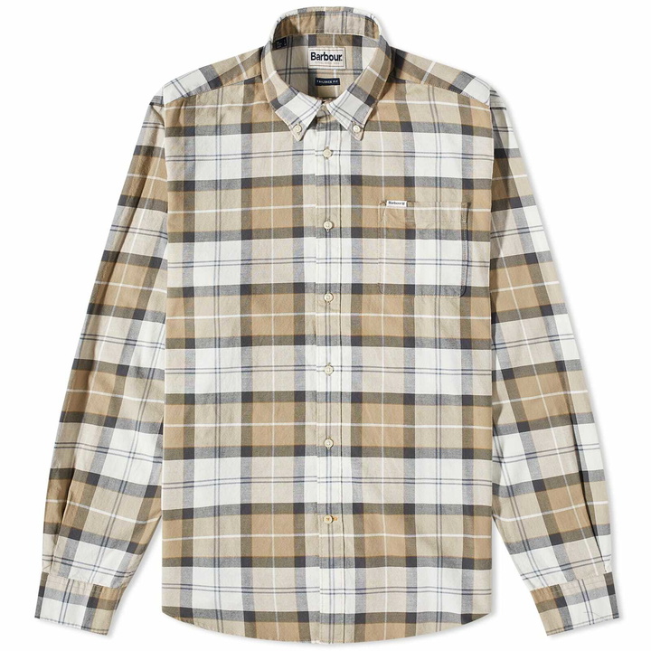 Photo: Barbour Men's Lewis Tailored Shirt in Amble Sand Tartan