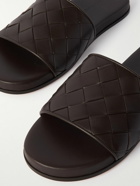 Bottega Veneta - Sunday Intrecciato Leather Slides - Brown