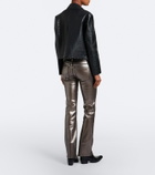 Frame Rodeo coated flared jeans